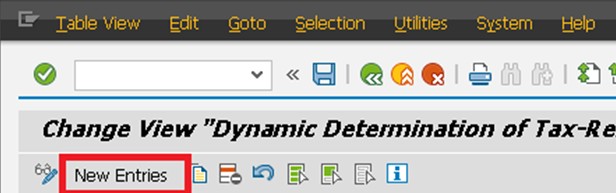 New Entries Tax Groups