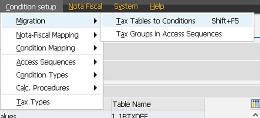 Migrate Tax Tables to Conditions